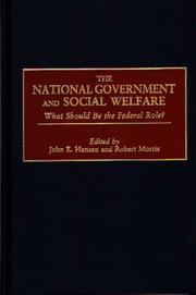 Cover of: The national government and social welfare: what should be the federal role?