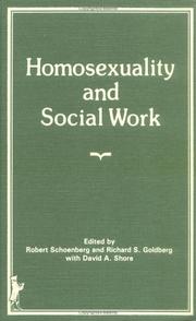 Cover of: Homosexuality and social work