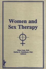 Women and sex therapy by Ellen Cole, Esther D. Rothblum