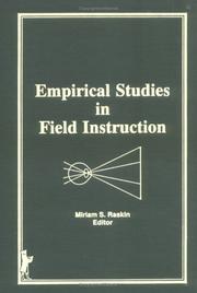 Empirical studies in field instruction