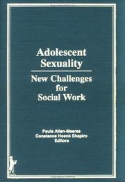 Cover of: Adolescent sexuality: new challenges for social work