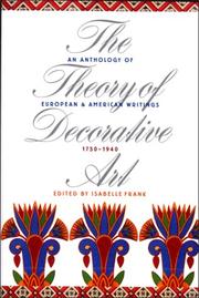 Cover of: The Theory of Decorative Art by 