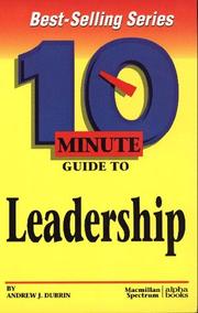 Cover of: 10 Minute Guide to Effective Leadership (10 Minute Guides)