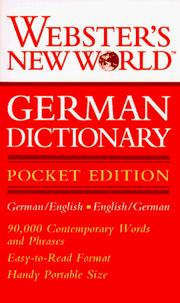 Cover of: Webster's New World German Dictionary by Merriam-Webster, Webster's New World Editors