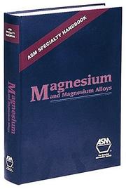 Cover of: Magnesium and magnesium alloys