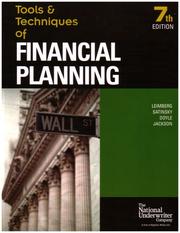 Cover of: Tools & techniques of financial planning