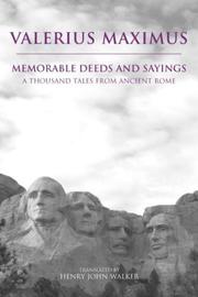 Cover of: Memorable deeds and sayings: one thousand tales from ancient Rome