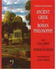 Introductory readings in ancient Greek and Roman philosophy