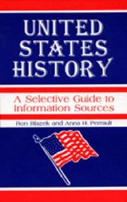 Cover of: United States history: a selective guide to information sources