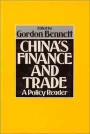 Cover of: China's Finance & Trade by Gordon Bennett