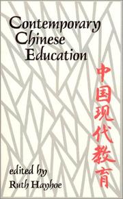 Cover of: Contemporary Chinese education