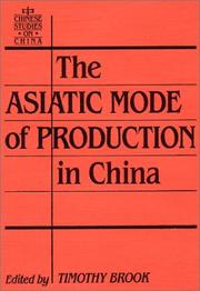 Cover of: The Asiatic mode of production in China
