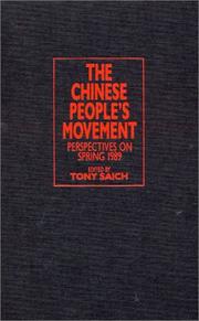 Cover of: The Chinese People's Movement: Perspectives on Spring 1989