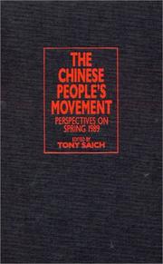 Cover of: The Chinese people's movement: perspectives on spring 1989