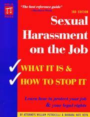 Cover of: Sexual Harassment on the Job by William Petrocelli, Barbara Kate Repa