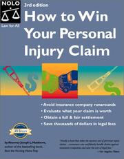 Cover of: How to win your personal injury claim