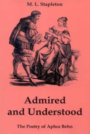 Cover of: Admired and understood: the poetry of Aphra Behn