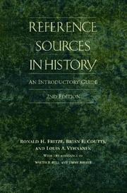 Cover of: Reference sources in history by Fritze, Ronald H.