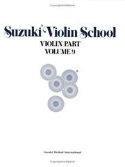 Cover of: Suzuki Violin School, Violin Part (Suzuki Violin School Ser.: Vol.9)
