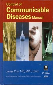 Cover of: Control of Communicable Diseases Manual | James E. Chin