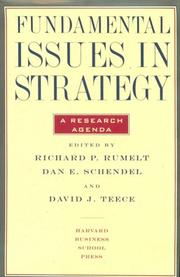Cover of: Fundamental issues in strategy: a research agenda