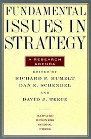 Cover of: Fundamental Issues in Strategy: A Research Agenda