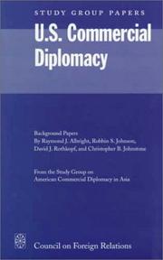 Cover of: U.S. Commercial Diplomacy: Study Group Papers (Study Group Papers on American Commercial Diplomacy in Asia)