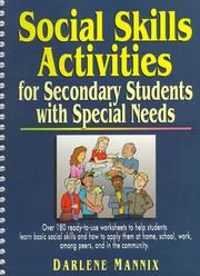 Cover of: Social skills activities for secondary students with special needs