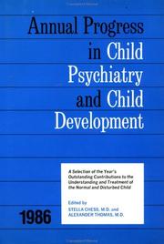 Cover of: 1986 Annual Progress In Child Psychiatry