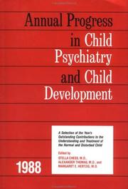 Cover of: Annual Progress in Child Psychiatry and Child Development: 1988 (Annual Progress in Child Psychiatry & Child Devel)