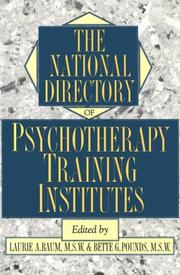 Cover of: The National directory of psychotherapy training institutes