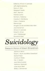 Cover of: Suicidology: essays in honor of Edwin S. Shneidman