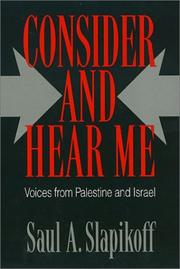 Cover of: Consider and hear me | Saul A. Slapikoff