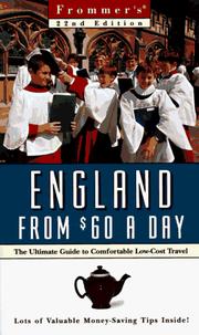 Cover of: Frommer's England from $60 a Day (22nd Ed.)