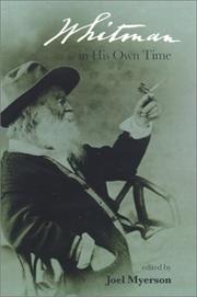 Cover of: Whitman in His Own Time: A Biographical Chronicle of His Life, Drawn from