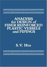 Analysis for design of fiber reinforced plastic vessels and pipings by S. V. Hoa