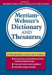 Cover of: Merriam-Webster's Dictionary and Thesaurus (Dictionary/Thesaurus)