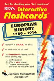 Cover of: European History 1789-1914 Interactive Flashcard Book | Research and Education Association
