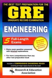 Cover of: GRE engineering test: graduate record examination : the best and most comprehensive in test preparation