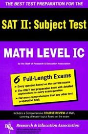 Cover of: SAT II: Math Level IC (REA) -- The Best Test Prep for the SAT II (Test Preps)