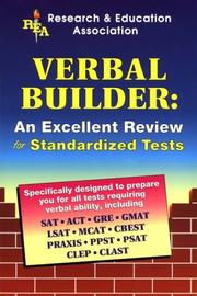 Cover of: REA's verbal builder for admission & standardized tests