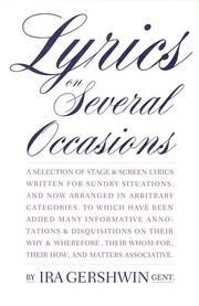 Cover of: Lyrics on Several Occasions