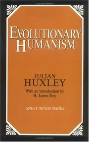 Cover of: Evolutionary humanism