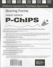 Cover of: Children's Interview for Psychiatric Syndromes (Chips: Scoring Forms for P-Chips
