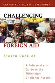 Challenging foreign aid : a policymaker's guide to the Millennium Challenge Account