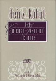 Cover of: Heinz Kohut: The Chicago Institute Lectures