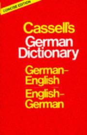 Cover of: Cassell's German Dictionary by H. C. Sasse