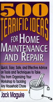 Cover of: 500 Terrific Ideas for Home Maintenance and Repair
