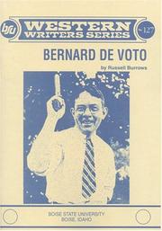 Cover of: Bernard DeVoto
