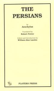 Cover of: The Persians by Aeschylus